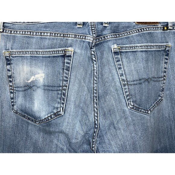 Lucky Brand 361 Vintage Jeans Mens 34X34 Straight Cut Factory Distressed - Picture 7 of 11